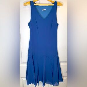 Poof! Couture Royal Blue Knee Length Dress in Size L